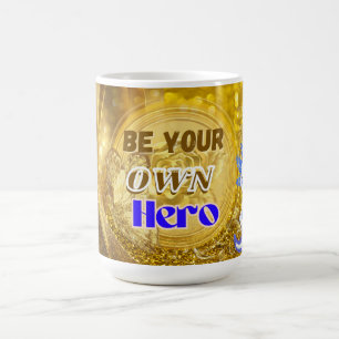 Sei Dein Eigener Held Motivations-Tasse Gold Gli Kaffeetasse