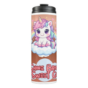 Sei Dein Eigenes Regenbogen Süßes Einhorn Thermosbecher