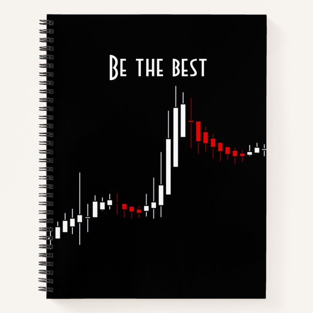Sei der Beste. Forex Monitor Graph Notebook Notizbuch (Vorderseite)