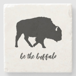 Sei der Buffalo Silhouette Marmorsteinstein Unters Steinuntersetzer