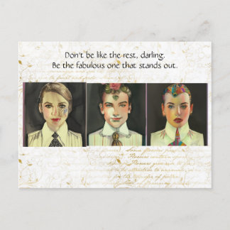 Sei der fabelhafte postkarte