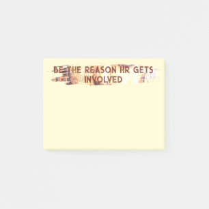 Sei der Grund, warum die Personalabteilung eingrei Post-it Klebezettel