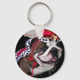 Sei der König - die englische Bulldog-Schlüsselket Schlüsselanhänger