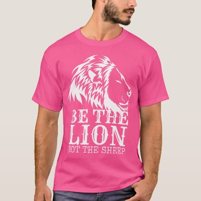 Sei der Löwe nicht das Schaf T-Shirt (Vorderseite)