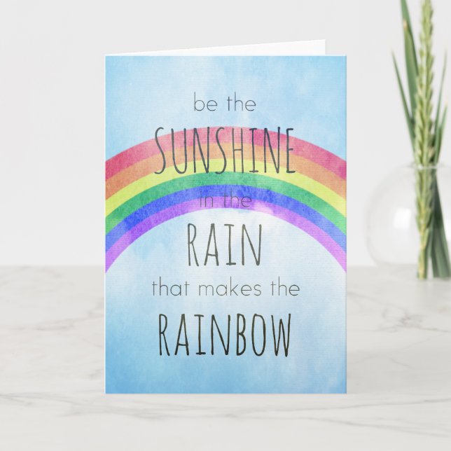 Sei der Sonnenschein im Regen Karte (Vorderseite)