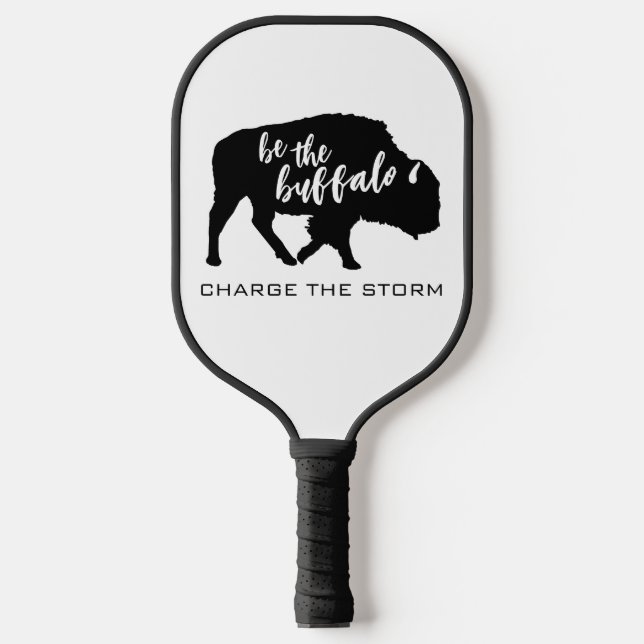 Sei der Sturm der Buffalo-Silhouette Pickleball Schläger (Vorderseite)