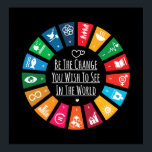 Sei der Wandel, den du in der Welt sehen willst Poster<br><div class="desc">Sei die Veränderung,  die du in der Welt sehen willst</div>