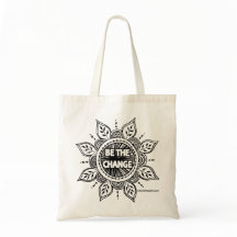 Sei der Wechsel Mandala Lebensmitteltasche