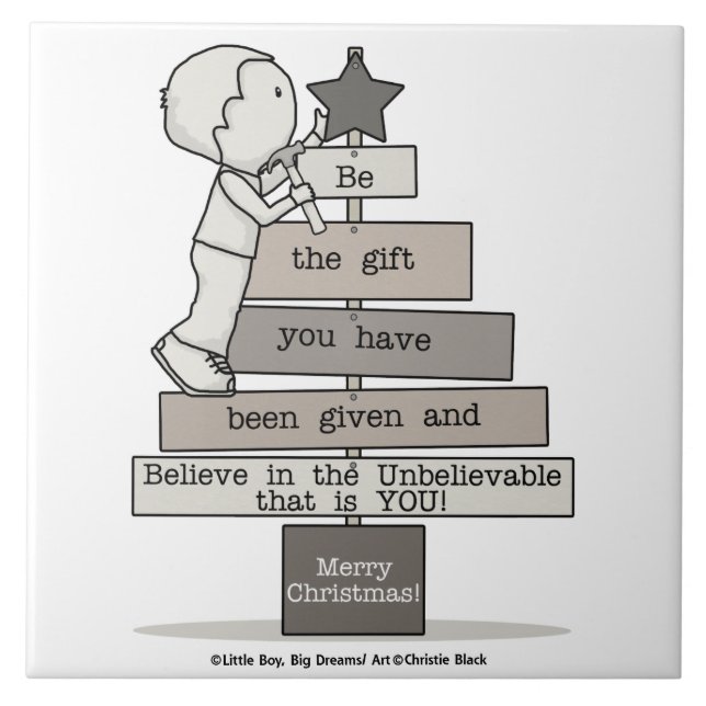 Sei der Weihnachtsbaum Fliese (Vorderseite)