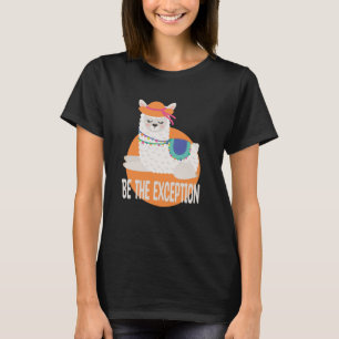 Sei die Ausnahme Kawaii Funny Llama White & Orange T-Shirt