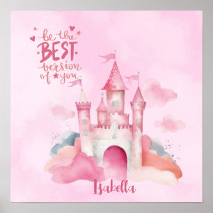 "Sei die beste Version von dir" Palace Pink Cloud Poster