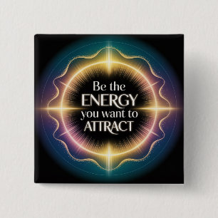 Sei die Energie, die du anziehen möchtest Button