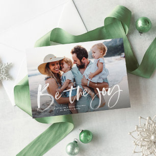 Sei die Freude moderne Schrift Weihnachten Foto