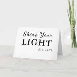 Sei die Licht Bibelvers-Inspiration Karte