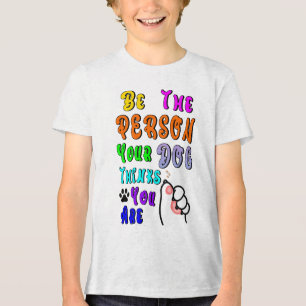Sei die Person, die dein Hund für nett hält Tri-Blend Shirt