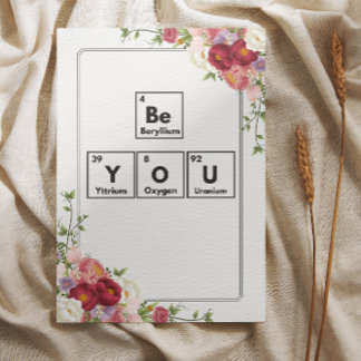 Sei du eine periodische Tischkarte Dankeskarte