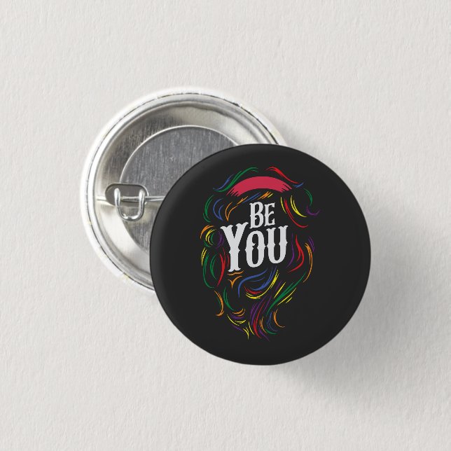 Sei du | LGBTQ | Regenbogen | GAY PRIDE Button (Vorne & Hinten)