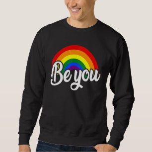 Sei du Niedlich Rainbow Lgbt Pride Gay Lesbian Bis Sweatshirt