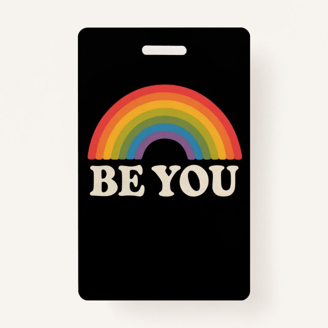Sei du schwul lesbischer Pride LGBTQ Ally Rainbow  Ausweis (Vorderseite)