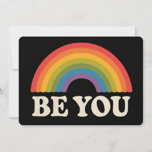 Sei du schwul lesbischer Pride LGBTQ Ally Rainbow Einladung