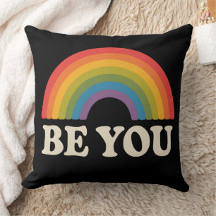 Sei du schwul lesbischer Pride LGBTQ Ally Rainbow Kissen
