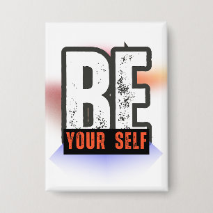 SEI DU SELBST – Fette Motivations-Typografie Button