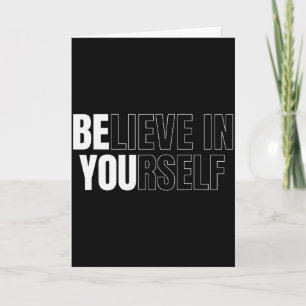 Sei du selbst glaube an dich selbst Motivationszit Karte