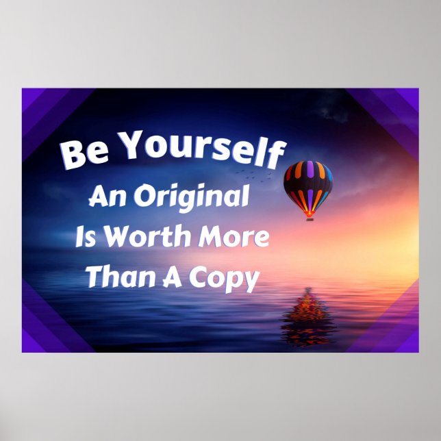 "Sei du selbst" Personalisiertes Wall Art Poster (Vorne)