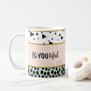 Sei du selbst schönes geometrisches inspirierendes kaffeetasse