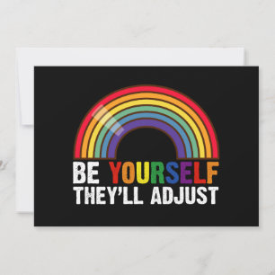 Sei du selbst, sie passen den LGBTQ-Rainbow-Gay Pr Einladung