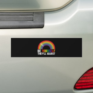 Sei du selbst, sie werden sich anpassen LGBTQ Rege Autoaufkleber