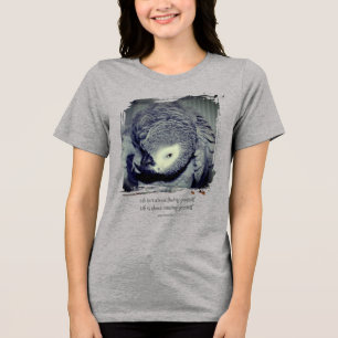 Sei du selbst Süßer Papagei Zitat Inspirierend Tri-Blend Shirt