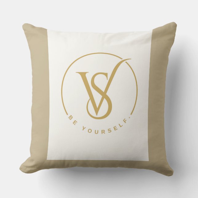 Sei du selbst VS Monogramm-Logo Kissen (Vorderseite)