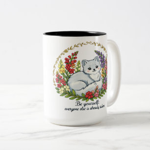 Sei du selbst zweifarbige tasse