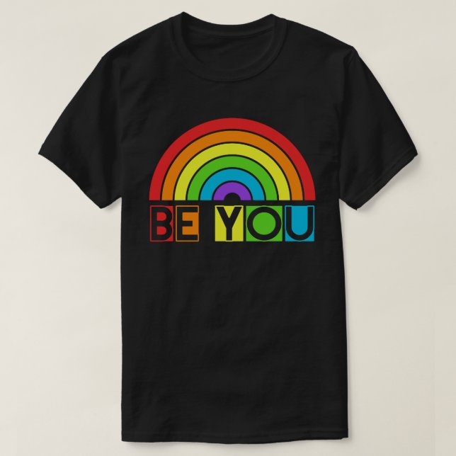 Sei du stolz auf LGBTQ Gay LGBT Ally Rainbow Flag  T-Shirt (Design vorne)