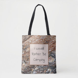 Sei eher Camping Baumbaum Barkmuster Foto Natur Tasche