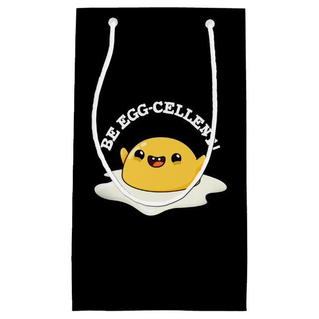 Sei eig-zellig Funny Egg Pun Dark BG Kleine Geschenktüte (Vorderseite)
