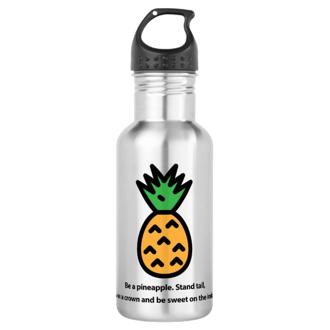 Sei ein Ananas Edelstahlflasche (Vorderseite)