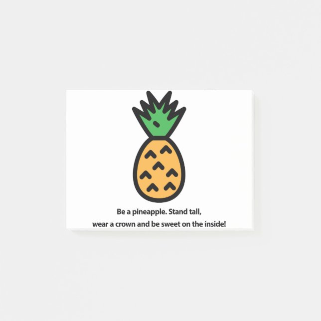 Sei ein Ananas Post-it Klebezettel (Vorderseite)