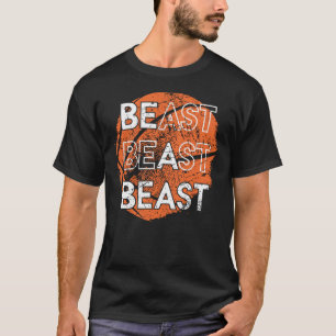 Sei ein Bestie Basketball Sport gestörtes Design T-Shirt
