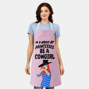 SEI EIN COWGIRL-DAMEN-KÜCHENSCHÜRZE SCHÜRZE
