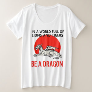 Sei ein Drache - Einzigartiges Fantasy-Design Große Größe T-Shirt