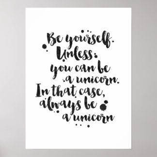 Sei ein Einhorn - Inspirationspopster Poster