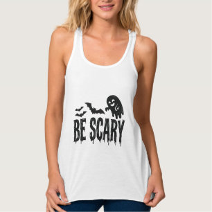 Sei ein gruseliger Vintage-Geisterfledermaus-Hallo Tank Top