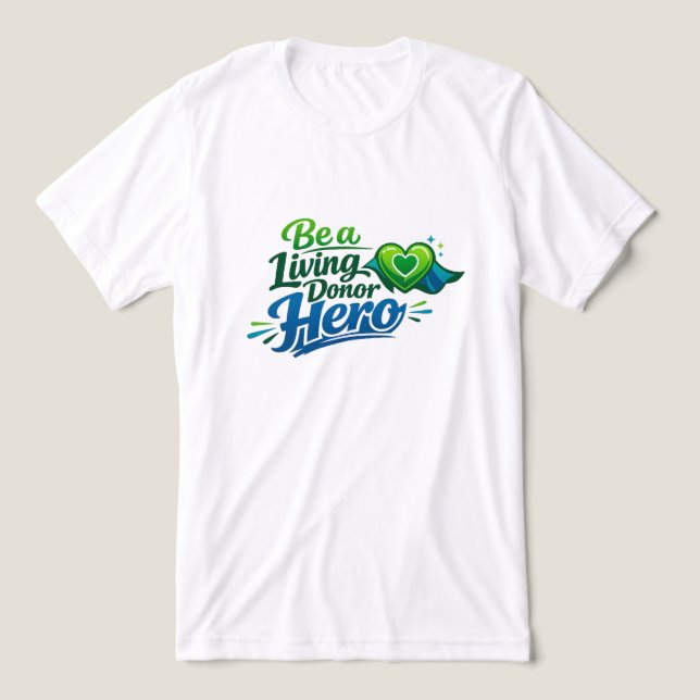 Sei ein Held als Lebendspender Tri-Blend Shirt (Design Vorderseite)