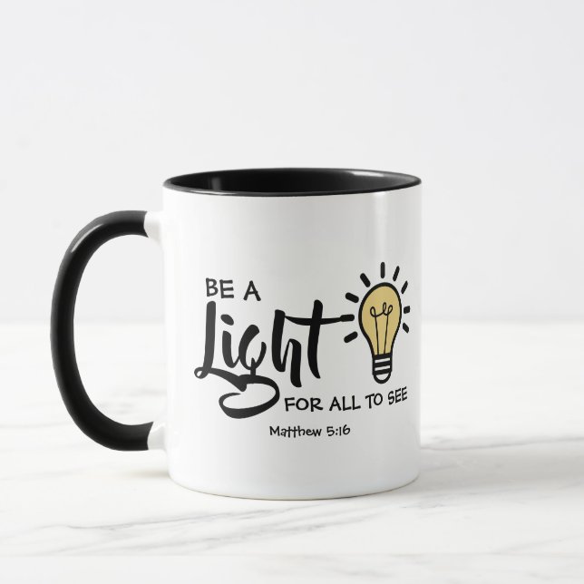 Sei ein Leichtmatthew 5:16 Tasse (Links)