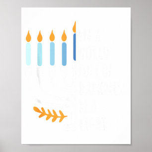 Sei ein Licht Frohes Chanukka Menora jüdisches Ges Poster