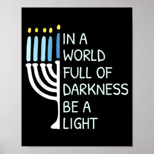 Sei ein Licht Frohes Chanukka Poster