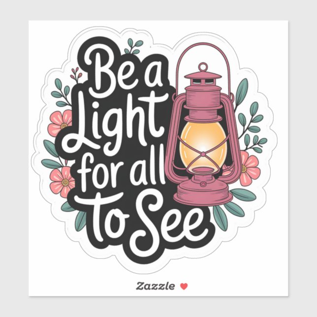 Sei ein Light Lantern & Floral Sticker (Blatt)