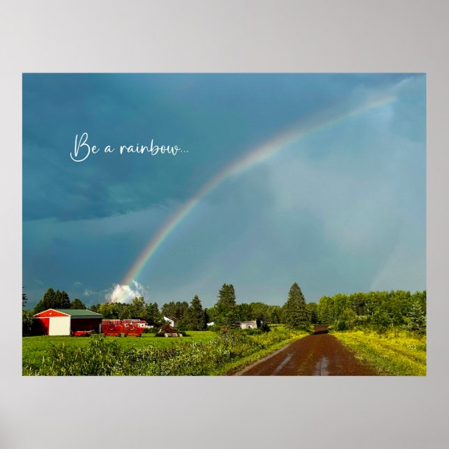 Sei ein Regenbogen-Inspirations-Poster Poster (Vorne)